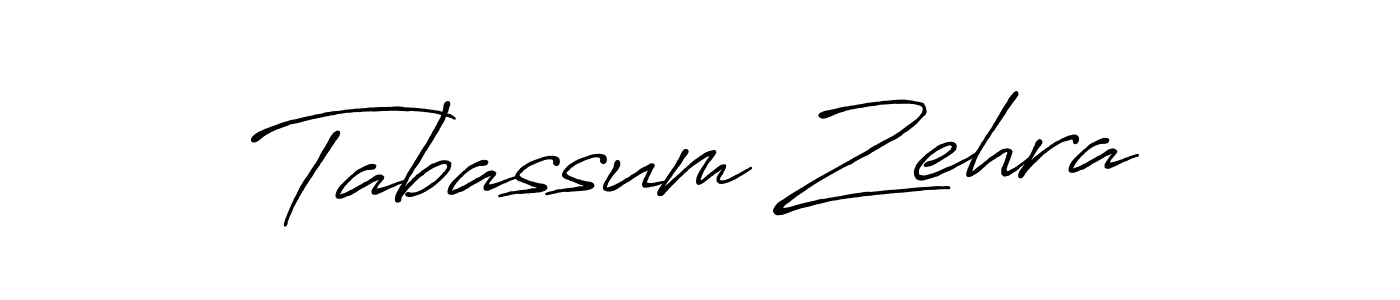 Create a beautiful signature design for name Tabassum Zehra. With this signature (Antro_Vectra_Bolder) fonts, you can make a handwritten signature for free. Tabassum Zehra signature style 7 images and pictures png