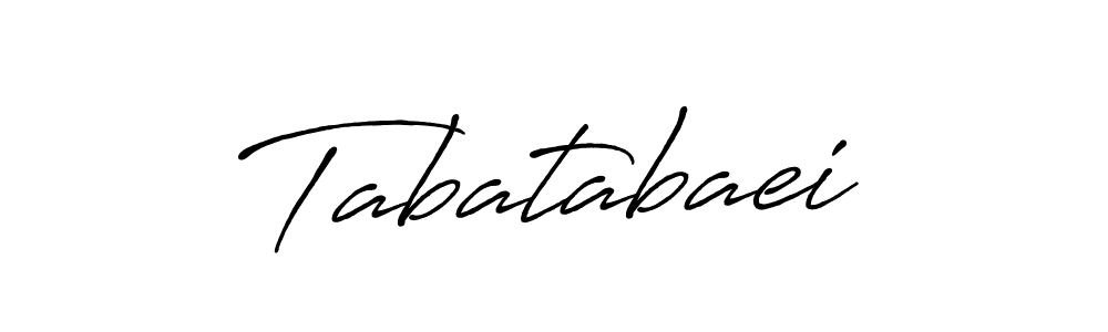 Use a signature maker to create a handwritten signature online. With this signature software, you can design (Antro_Vectra_Bolder) your own signature for name Tabatabaei. Tabatabaei signature style 7 images and pictures png