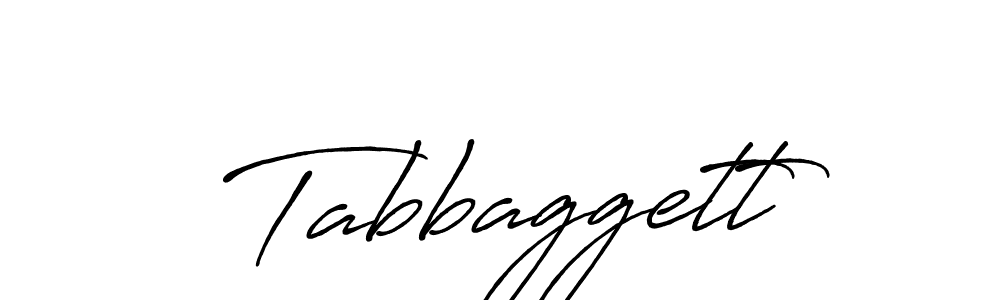 Make a beautiful signature design for name Tabbaggett. With this signature (Antro_Vectra_Bolder) style, you can create a handwritten signature for free. Tabbaggett signature style 7 images and pictures png