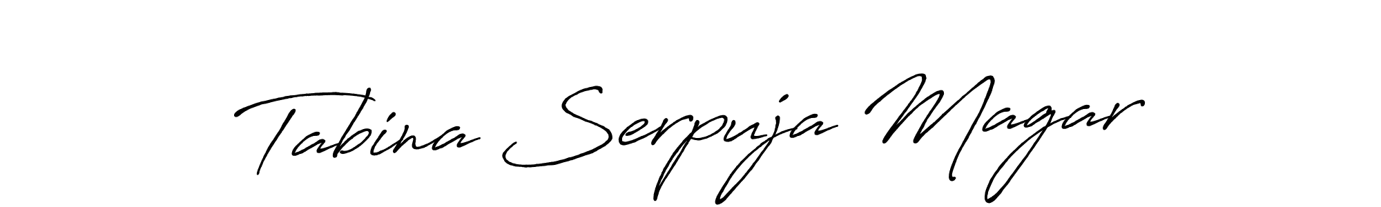 Similarly Antro_Vectra_Bolder is the best handwritten signature design. Signature creator online .You can use it as an online autograph creator for name Tabina Serpuja Magar. Tabina Serpuja Magar signature style 7 images and pictures png