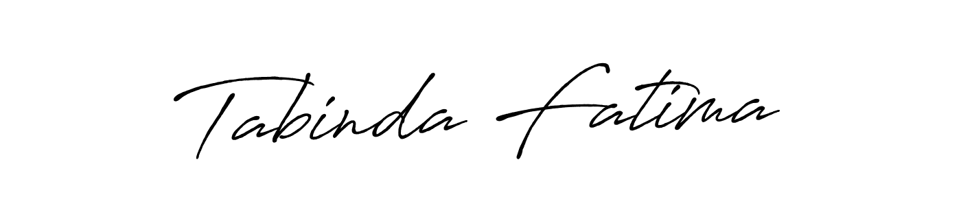 Design your own signature with our free online signature maker. With this signature software, you can create a handwritten (Antro_Vectra_Bolder) signature for name Tabinda Fatima. Tabinda Fatima signature style 7 images and pictures png