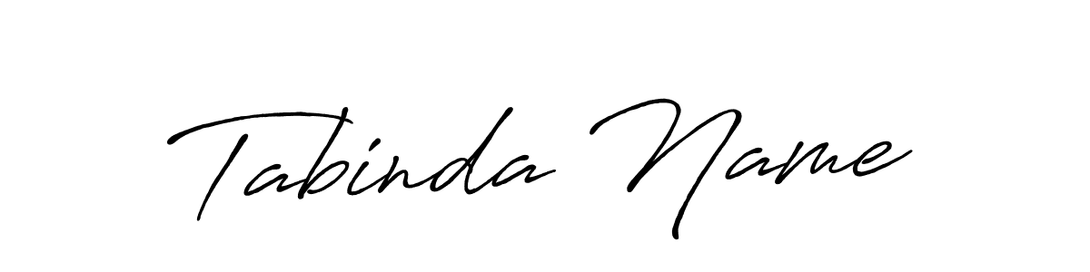 How to make Tabinda Name name signature. Use Antro_Vectra_Bolder style for creating short signs online. This is the latest handwritten sign. Tabinda Name signature style 7 images and pictures png