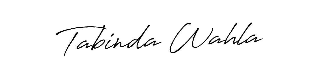 Design your own signature with our free online signature maker. With this signature software, you can create a handwritten (Antro_Vectra_Bolder) signature for name Tabinda Wahla. Tabinda Wahla signature style 7 images and pictures png