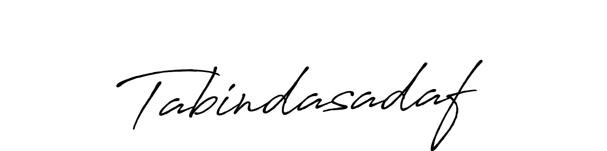 Create a beautiful signature design for name Tabindasadaf. With this signature (Antro_Vectra_Bolder) fonts, you can make a handwritten signature for free. Tabindasadaf signature style 7 images and pictures png