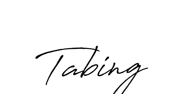 Create a beautiful signature design for name Tabing. With this signature (Antro_Vectra_Bolder) fonts, you can make a handwritten signature for free. Tabing signature style 7 images and pictures png