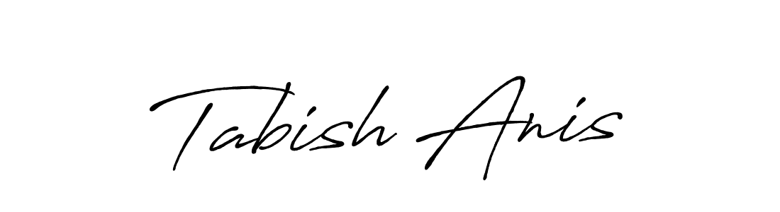 Create a beautiful signature design for name Tabish Anis. With this signature (Antro_Vectra_Bolder) fonts, you can make a handwritten signature for free. Tabish Anis signature style 7 images and pictures png