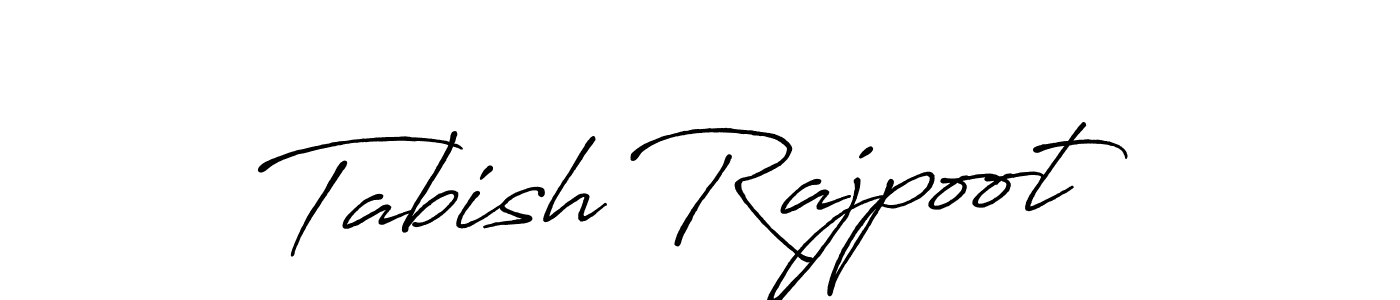 Use a signature maker to create a handwritten signature online. With this signature software, you can design (Antro_Vectra_Bolder) your own signature for name Tabish Rajpoot. Tabish Rajpoot signature style 7 images and pictures png