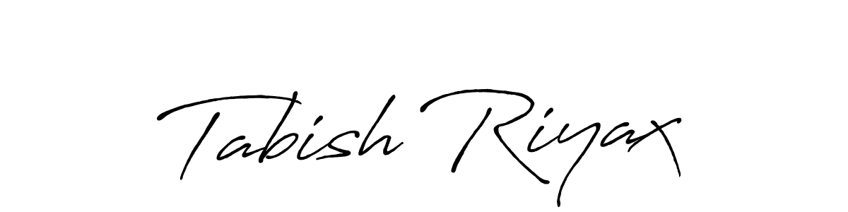 Create a beautiful signature design for name Tabish Riyax. With this signature (Antro_Vectra_Bolder) fonts, you can make a handwritten signature for free. Tabish Riyax signature style 7 images and pictures png