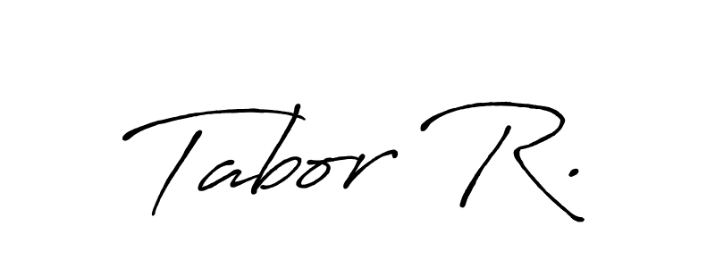 Also You can easily find your signature by using the search form. We will create Tabor R. name handwritten signature images for you free of cost using Antro_Vectra_Bolder sign style. Tabor R. signature style 7 images and pictures png