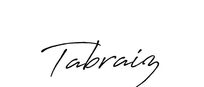 How to make Tabraiz name signature. Use Antro_Vectra_Bolder style for creating short signs online. This is the latest handwritten sign. Tabraiz signature style 7 images and pictures png
