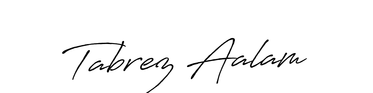 Also You can easily find your signature by using the search form. We will create Tabrez Aalam name handwritten signature images for you free of cost using Antro_Vectra_Bolder sign style. Tabrez Aalam signature style 7 images and pictures png