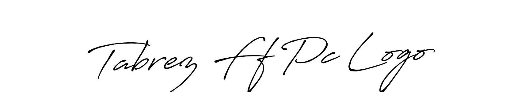 Design your own signature with our free online signature maker. With this signature software, you can create a handwritten (Antro_Vectra_Bolder) signature for name Tabrez Ff Pc Logo. Tabrez Ff Pc Logo signature style 7 images and pictures png