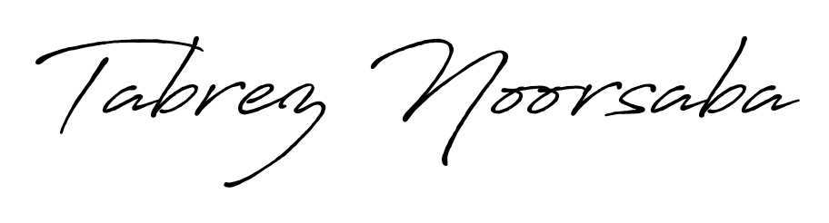 A sleek calligraphic signature for name Tabrez Noorsaba utilizing Antro_Vectra_Bolder styling. Great for adding personal signatures to photos and art. Tabrez Noorsaba signature style 7 images and pictures png