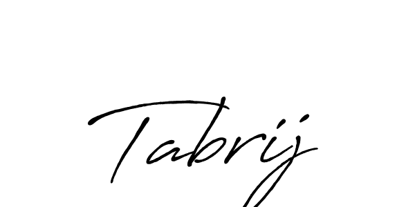 Create a beautiful signature design for name Tabrij. With this signature (Antro_Vectra_Bolder) fonts, you can make a handwritten signature for free. Tabrij signature style 7 images and pictures png