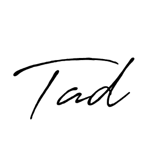 The best way (Antro_Vectra_Bolder) to make a short signature is to pick only two or three words in your name. The name Tad include a total of six letters. For converting this name. Tad signature style 7 images and pictures png