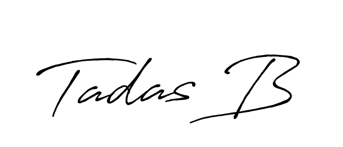 Tadas B stylish signature style. Best Handwritten Sign (Antro_Vectra_Bolder) for my name. Handwritten Signature Collection Ideas for my name Tadas B. Tadas B signature style 7 images and pictures png