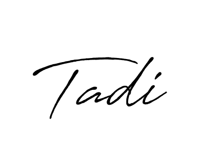 How to make Tadi signature? Antro_Vectra_Bolder is a professional autograph style. Create handwritten signature for Tadi name. Tadi signature style 7 images and pictures png