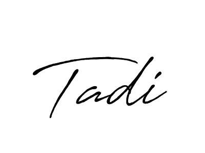 Create a beautiful signature design for name Tadi. With this signature (Antro_Vectra_Bolder) fonts, you can make a handwritten signature for free. Tadi signature style 7 images and pictures png