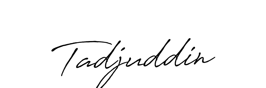 Create a beautiful signature design for name Tadjuddin. With this signature (Antro_Vectra_Bolder) fonts, you can make a handwritten signature for free. Tadjuddin signature style 7 images and pictures png