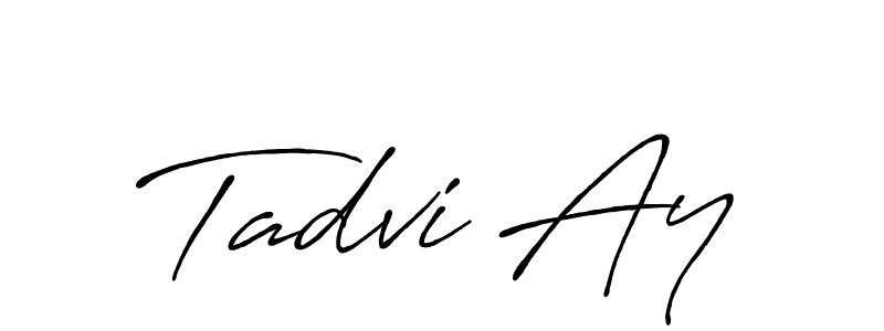 Create a beautiful signature design for name Tadvi Ay. With this signature (Antro_Vectra_Bolder) fonts, you can make a handwritten signature for free. Tadvi Ay signature style 7 images and pictures png