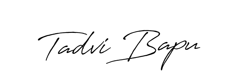 How to make Tadvi Bapu name signature. Use Antro_Vectra_Bolder style for creating short signs online. This is the latest handwritten sign. Tadvi Bapu signature style 7 images and pictures png