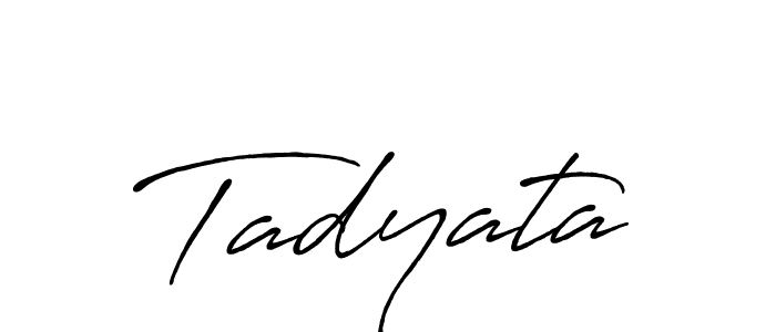 Use a signature maker to create a handwritten signature online. With this signature software, you can design (Antro_Vectra_Bolder) your own signature for name Tadyata. Tadyata signature style 7 images and pictures png