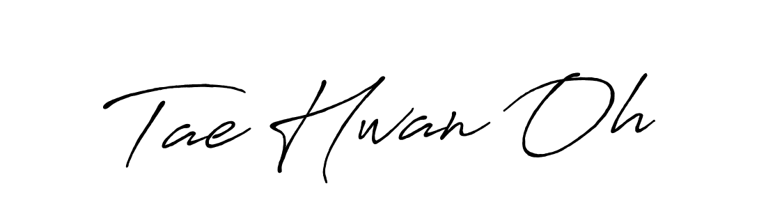 How to make Tae Hwan Oh name signature. Use Antro_Vectra_Bolder style for creating short signs online. This is the latest handwritten sign. Tae Hwan Oh signature style 7 images and pictures png