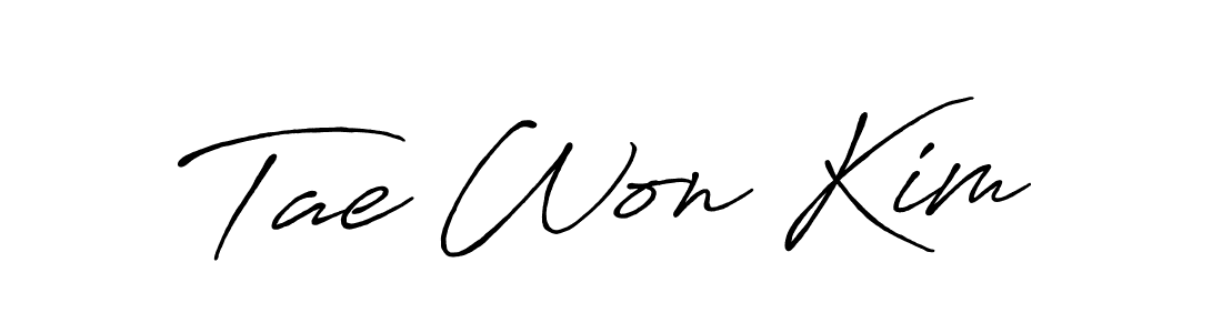 You should practise on your own different ways (Antro_Vectra_Bolder) to write your name (Tae Won Kim) in signature. don't let someone else do it for you. Tae Won Kim signature style 7 images and pictures png