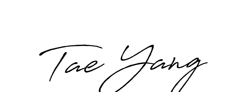 Tae Yang stylish signature style. Best Handwritten Sign (Antro_Vectra_Bolder) for my name. Handwritten Signature Collection Ideas for my name Tae Yang. Tae Yang signature style 7 images and pictures png