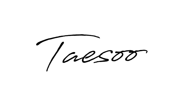 Design your own signature with our free online signature maker. With this signature software, you can create a handwritten (Antro_Vectra_Bolder) signature for name Taesoo. Taesoo signature style 7 images and pictures png