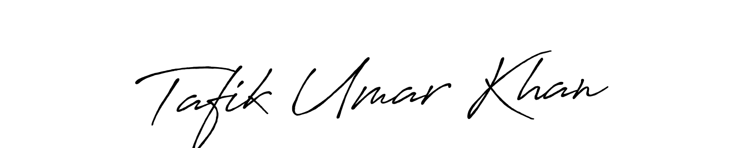 Create a beautiful signature design for name Tafik Umar Khan. With this signature (Antro_Vectra_Bolder) fonts, you can make a handwritten signature for free. Tafik Umar Khan signature style 7 images and pictures png