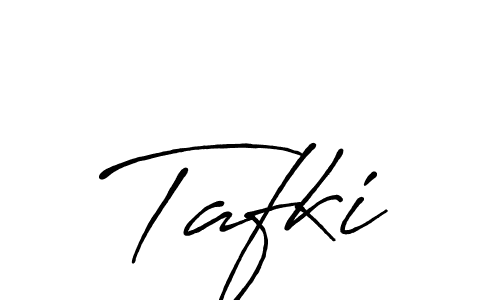 Design your own signature with our free online signature maker. With this signature software, you can create a handwritten (Antro_Vectra_Bolder) signature for name Tafki. Tafki signature style 7 images and pictures png