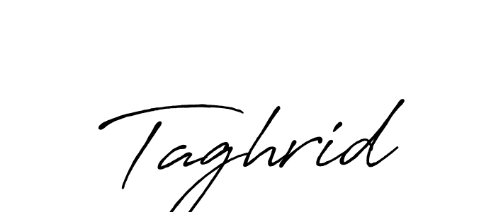 How to make Taghrid signature? Antro_Vectra_Bolder is a professional autograph style. Create handwritten signature for Taghrid name. Taghrid signature style 7 images and pictures png