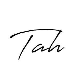 How to make Tah name signature. Use Antro_Vectra_Bolder style for creating short signs online. This is the latest handwritten sign. Tah signature style 7 images and pictures png