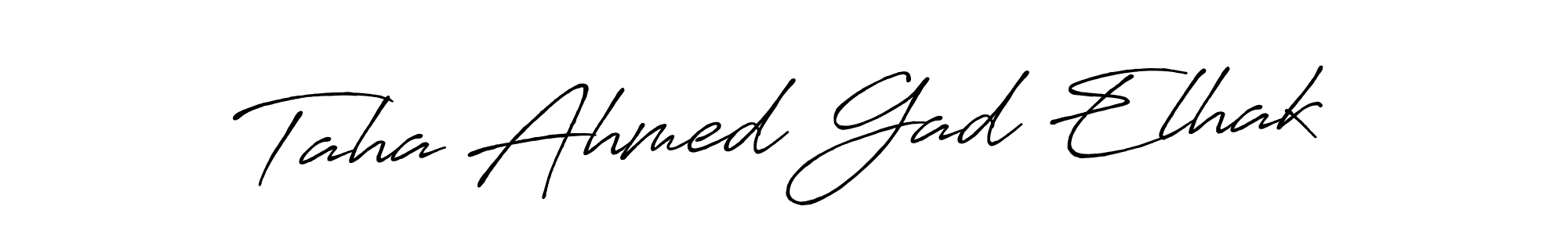 Also we have Taha Ahmed Gad Elhak name is the best signature style. Create professional handwritten signature collection using Antro_Vectra_Bolder autograph style. Taha Ahmed Gad Elhak signature style 7 images and pictures png
