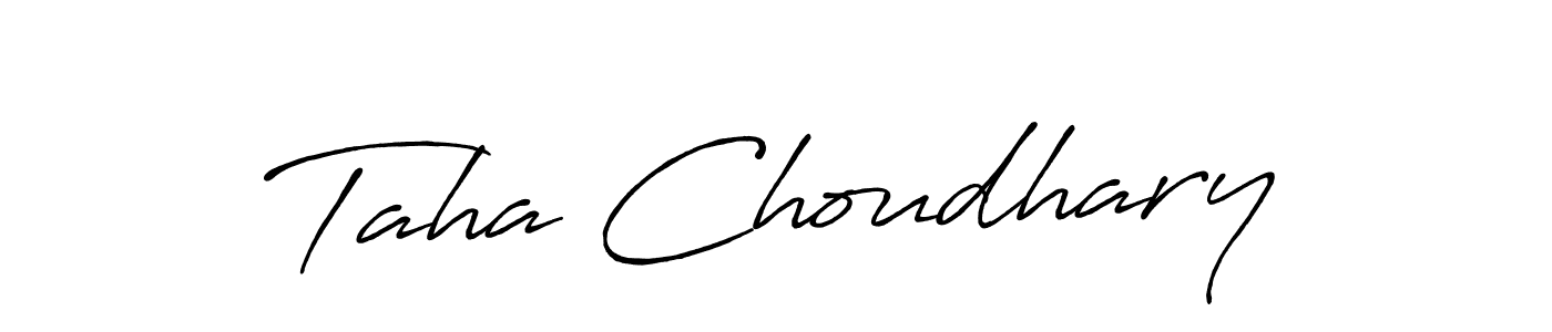 if you are searching for the best signature style for your name Taha Choudhary. so please give up your signature search. here we have designed multiple signature styles  using Antro_Vectra_Bolder. Taha Choudhary signature style 7 images and pictures png