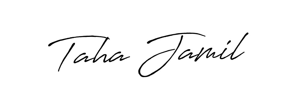 It looks lik you need a new signature style for name Taha Jamil. Design unique handwritten (Antro_Vectra_Bolder) signature with our free signature maker in just a few clicks. Taha Jamil signature style 7 images and pictures png