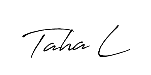 Create a beautiful signature design for name Taha L. With this signature (Antro_Vectra_Bolder) fonts, you can make a handwritten signature for free. Taha L signature style 7 images and pictures png