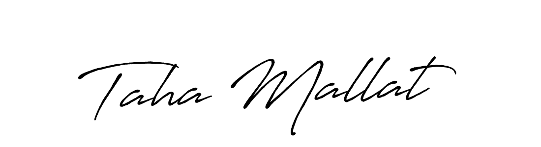 Make a beautiful signature design for name Taha Mallat. Use this online signature maker to create a handwritten signature for free. Taha Mallat signature style 7 images and pictures png