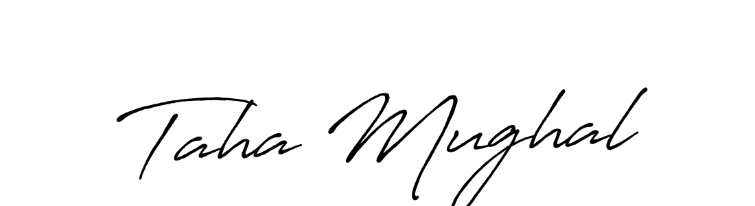 It looks lik you need a new signature style for name Taha Mughal. Design unique handwritten (Antro_Vectra_Bolder) signature with our free signature maker in just a few clicks. Taha Mughal signature style 7 images and pictures png