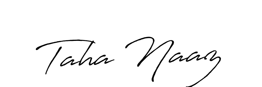 You should practise on your own different ways (Antro_Vectra_Bolder) to write your name (Taha Naaz) in signature. don't let someone else do it for you. Taha Naaz signature style 7 images and pictures png