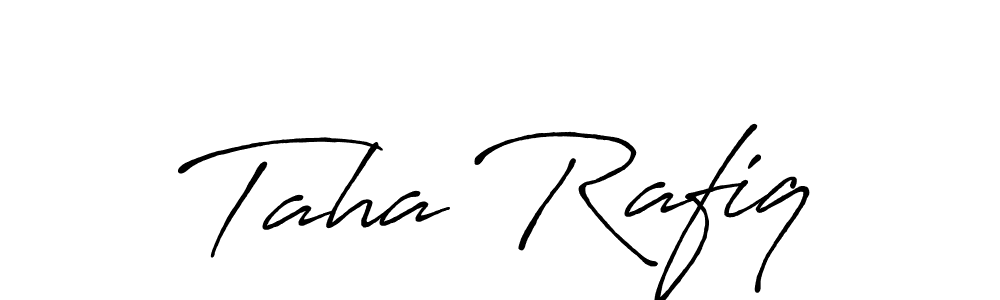 This is the best signature style for the Taha Rafiq name. Also you like these signature font (Antro_Vectra_Bolder). Mix name signature. Taha Rafiq signature style 7 images and pictures png