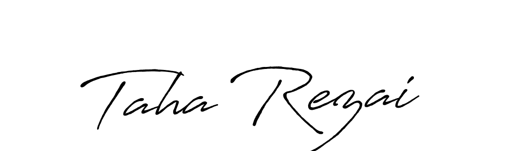 Also we have Taha Rezai name is the best signature style. Create professional handwritten signature collection using Antro_Vectra_Bolder autograph style. Taha Rezai signature style 7 images and pictures png