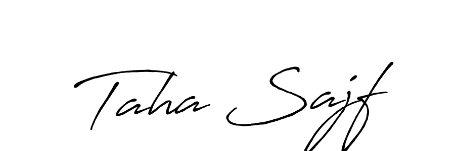 The best way (Antro_Vectra_Bolder) to make a short signature is to pick only two or three words in your name. The name Taha Sajf include a total of six letters. For converting this name. Taha Sajf signature style 7 images and pictures png
