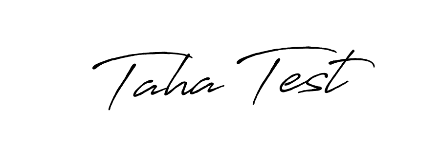 The best way (Antro_Vectra_Bolder) to make a short signature is to pick only two or three words in your name. The name Taha Test include a total of six letters. For converting this name. Taha Test signature style 7 images and pictures png