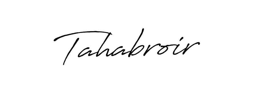 It looks lik you need a new signature style for name Tahabroir. Design unique handwritten (Antro_Vectra_Bolder) signature with our free signature maker in just a few clicks. Tahabroir signature style 7 images and pictures png