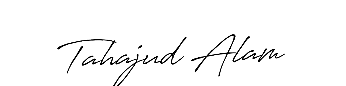 Make a beautiful signature design for name Tahajud Alam. With this signature (Antro_Vectra_Bolder) style, you can create a handwritten signature for free. Tahajud Alam signature style 7 images and pictures png