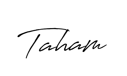 It looks lik you need a new signature style for name Taham. Design unique handwritten (Antro_Vectra_Bolder) signature with our free signature maker in just a few clicks. Taham signature style 7 images and pictures png