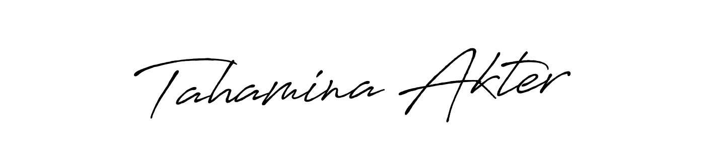 Tahamina Akter stylish signature style. Best Handwritten Sign (Antro_Vectra_Bolder) for my name. Handwritten Signature Collection Ideas for my name Tahamina Akter. Tahamina Akter signature style 7 images and pictures png