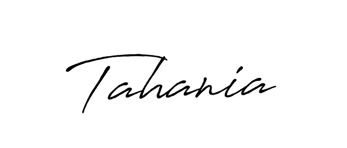 How to make Tahania name signature. Use Antro_Vectra_Bolder style for creating short signs online. This is the latest handwritten sign. Tahania signature style 7 images and pictures png